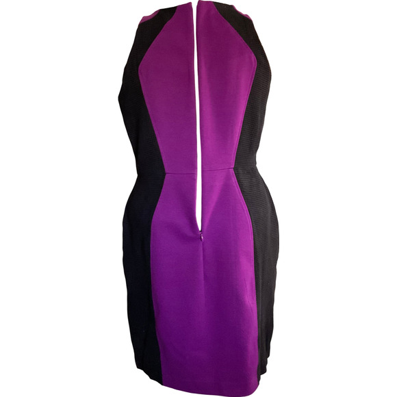 Worthington Women's Dress Size 12 Purple Black Color Block Sleeveless - Picture 10 of 10